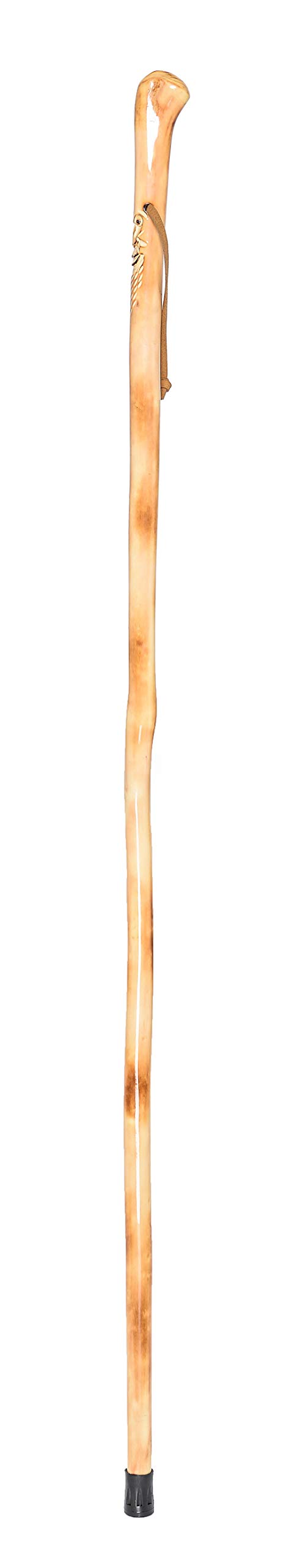 Forest Pilot Root Head Wooden Walking Stick With Old Man Face Carving(Nature Color, 55 Inches, 1 Piece