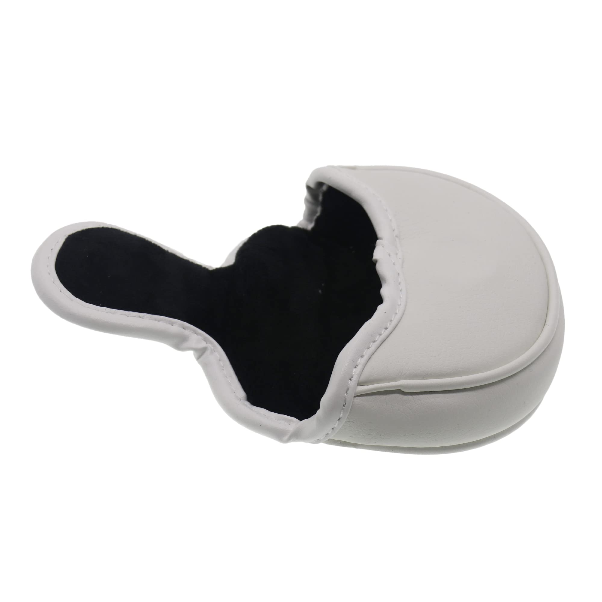 Histar Pebble Beach Magnetic Closure Golf Small Mallet Shaped Putter Cover For Scotty Cameron (White)