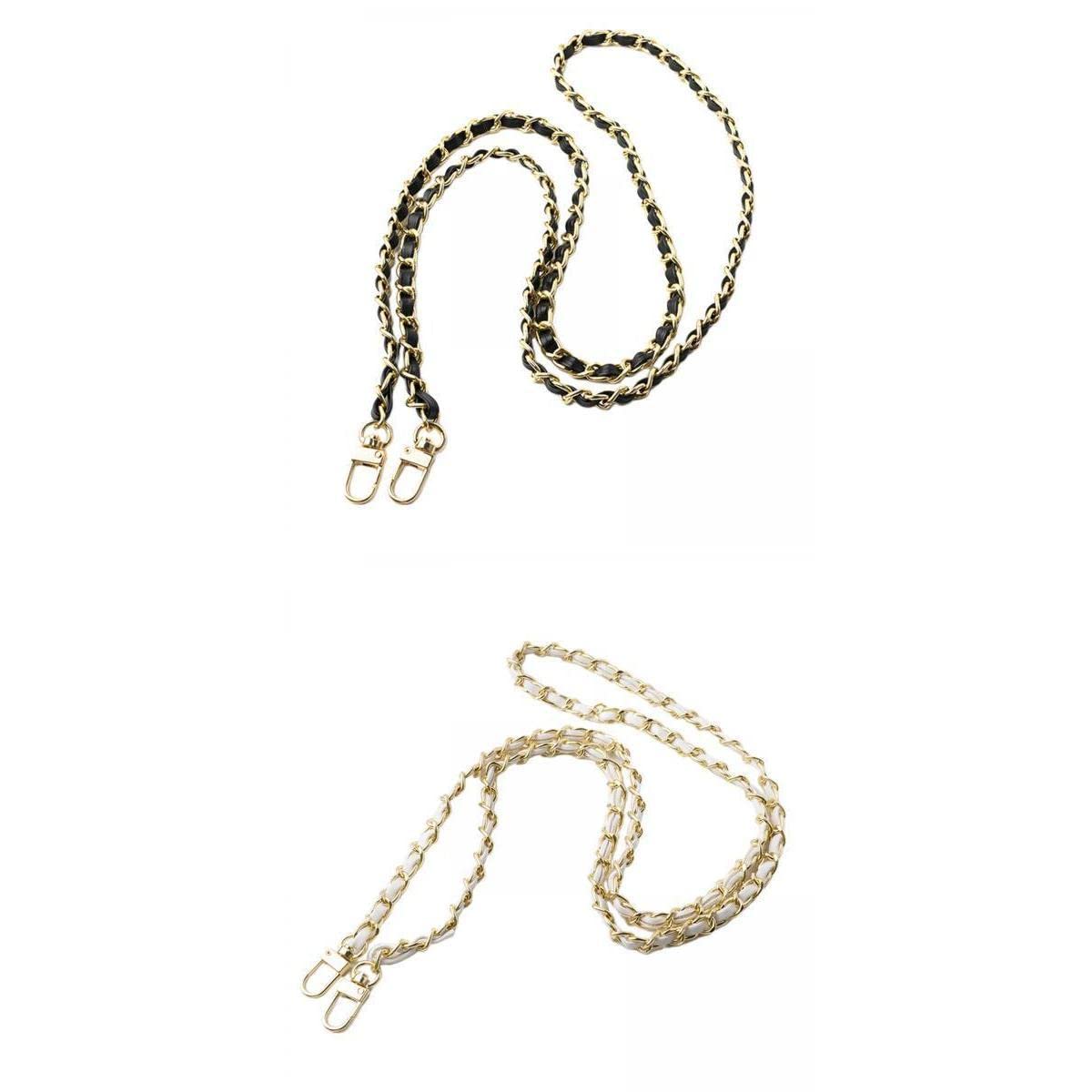 Enakshi 2Pcs Metal And Pu Purse Chain Strap Shoulder Bag Straps 47 Inch Clutch|Clothing, Shoes & Accessories | Womens Handbags &