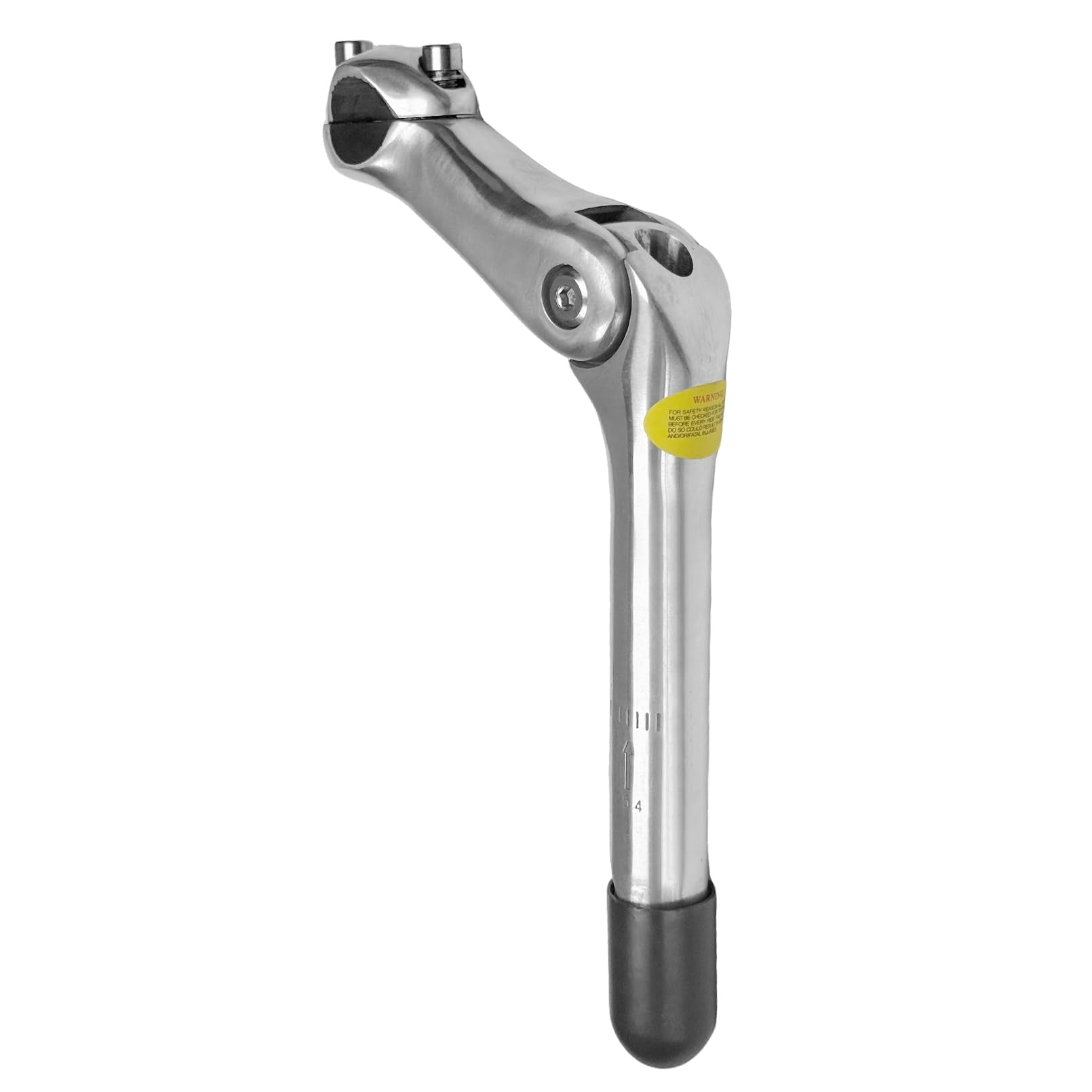 Relwears Silver Bike Quill Stem,Adjustable 25.4mm Bicycle Stem 180mm Reach 110 * 25.4mm for Mountain Bike Road Bike