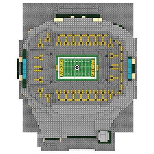 FOCO NFL Green Bay Packers 3D Brxlz Stadium Building Blocks Set, Team Color, One Size