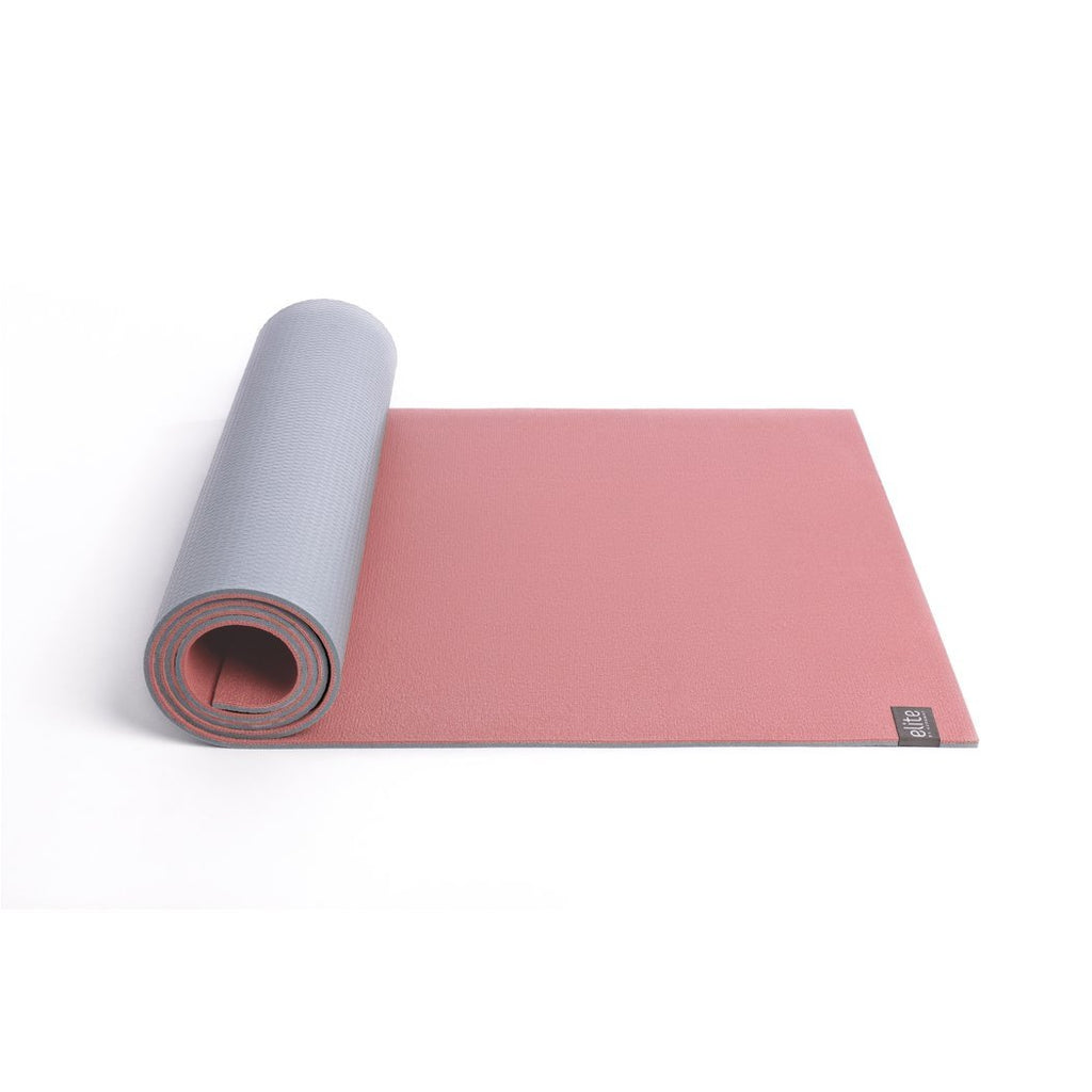 Elite Dual Surface Yoga / Pilates Aeromat W/Strap,  1/4''X24''X72'' - Dusty Rose With Mist