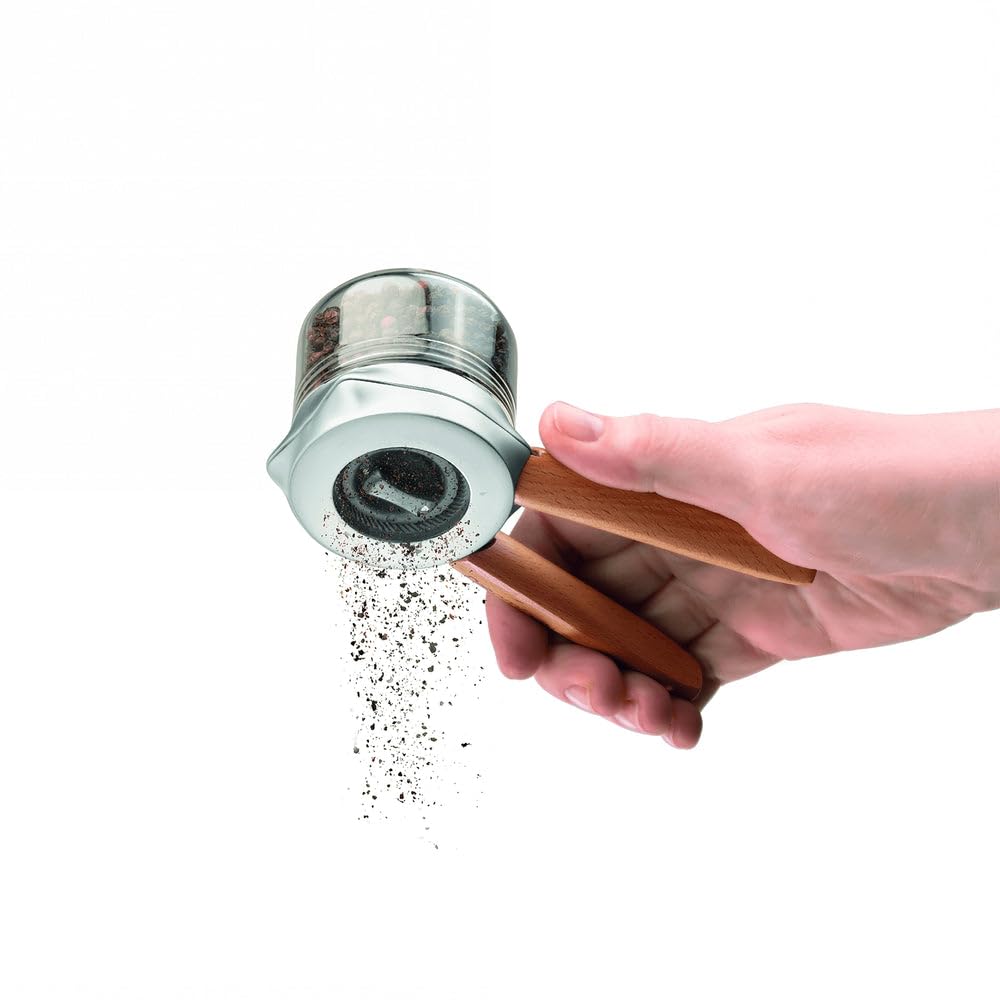 Dreamfarm Ortwo Lite Original Ergonomic, 1-Or-2-Handed Re-Fillable Salt, Pepper, Spice, Seed, Coffee Mill With 6 Grind Settings