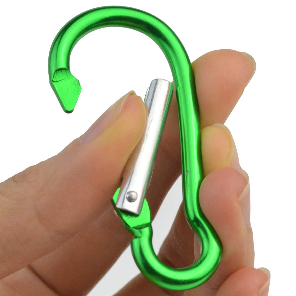 20 Pack Carabiners Clips With Keychain D Ring Caribeaner Clip Hook For Backpack Water Bottle Key Home Rv Outdoor Small Item (3 S