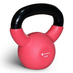 Gymenist Kettlebell Fitness Iron Weights With Neoprene Coating Around The Bottom Half Of The Metal Kettle Bell (10 Lb), Red
