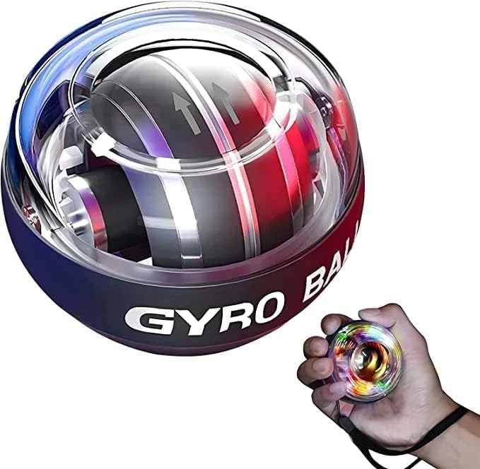 Purvaa Collection Wrist Trainer Power Gyro Ball, Hand Forearm Strengthener, Colorful Lighting Ball, Arm Enhancer Essential Gyros