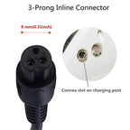 Evaplus 42V Charger Powerfast 3-Prong Inline Connector For 36V Pocket Mod, Sports Mod Lithium Battery, Battery Charger For Elect