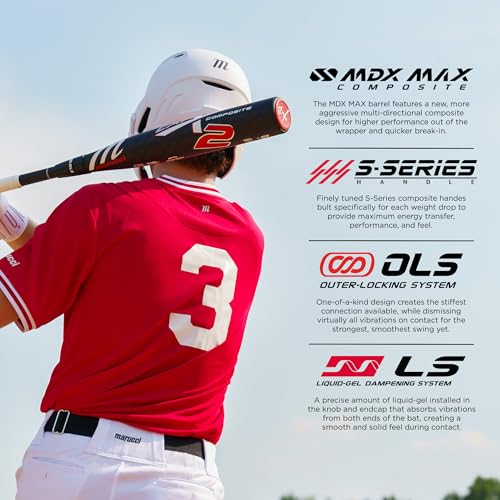Marucci CATX2 Composite Baseball Bat, 2 3/4 Barrel, -5, -8, -10 Drop, USSSA, End-Loaded