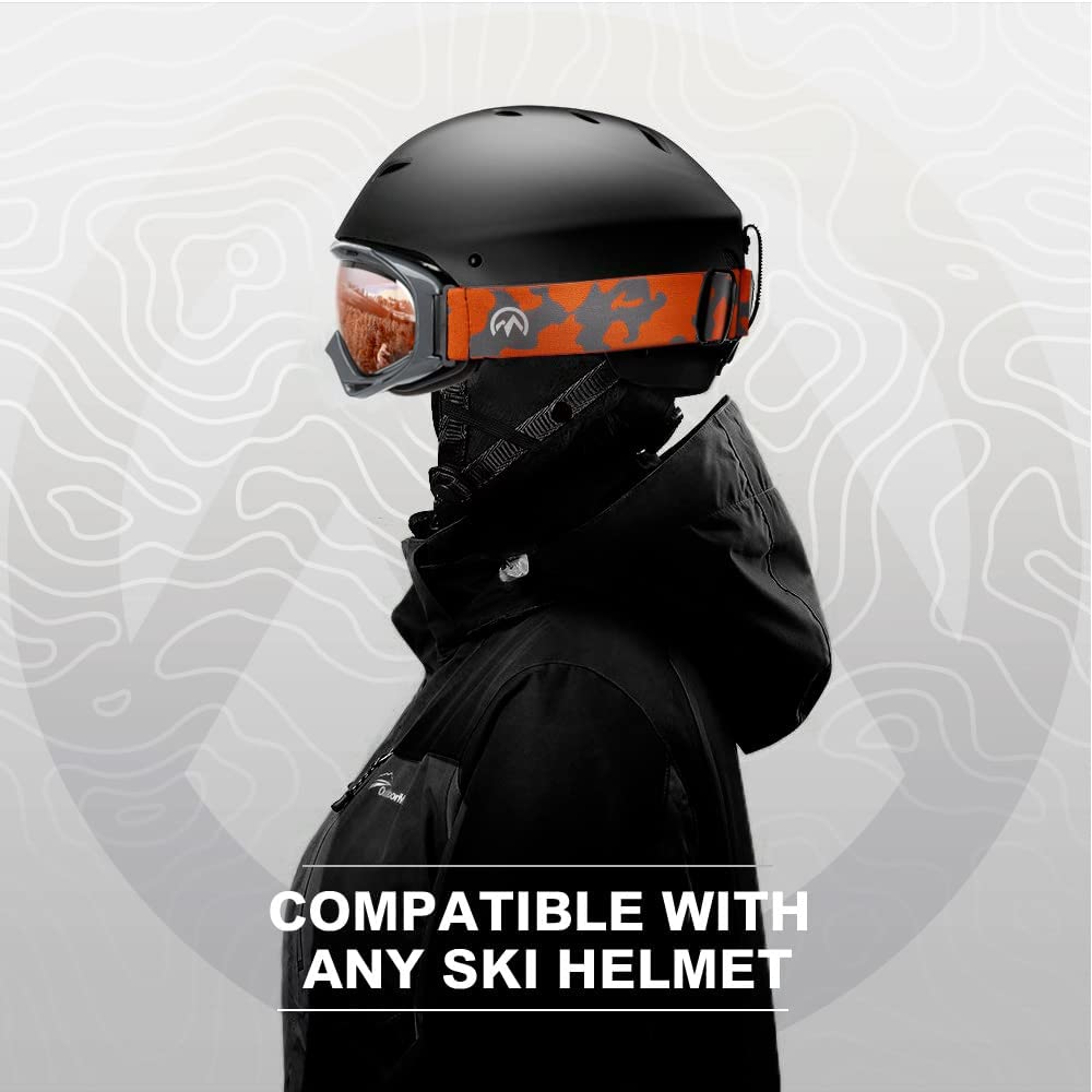 Outdoormaster Otg Ski Goggles - Over Glasses Ski/Snowboard Goggles For Men, Women & Youth - 100% Uv Protection (Pattern Frame +