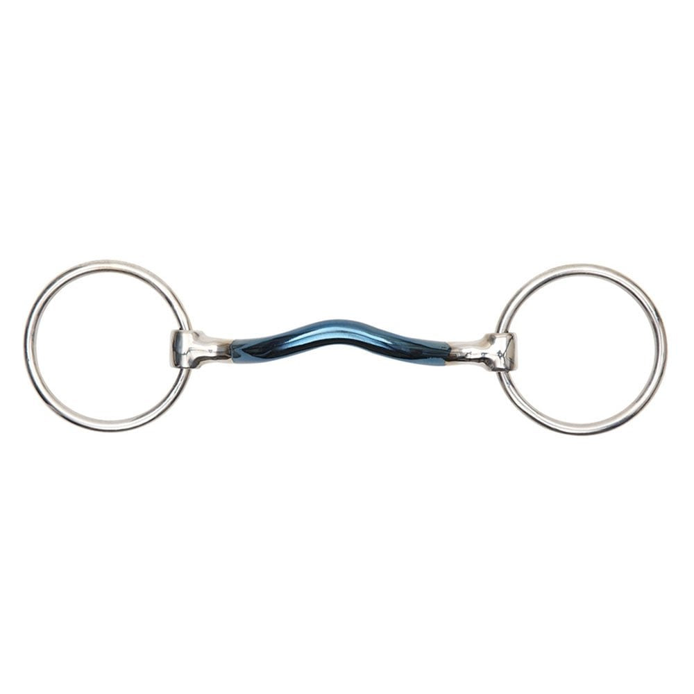 Shires Blue Alloy Loose Ring With Mullen Mouth (5'')
