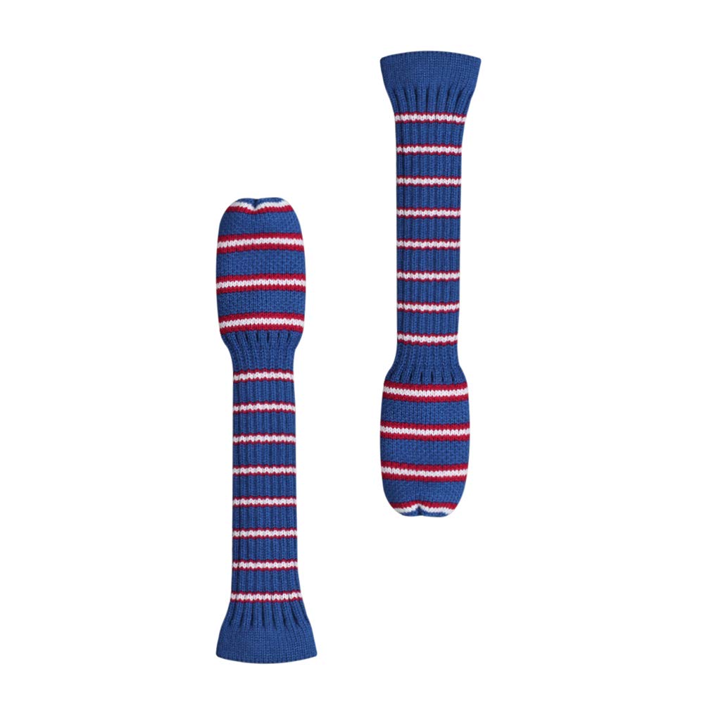Scott Edward Knit Hybrid Golf Club Covers Fits Hybrids/Ut Classical Fine Stripes With Long Neck Funny And Fresh Colors (Blue Red