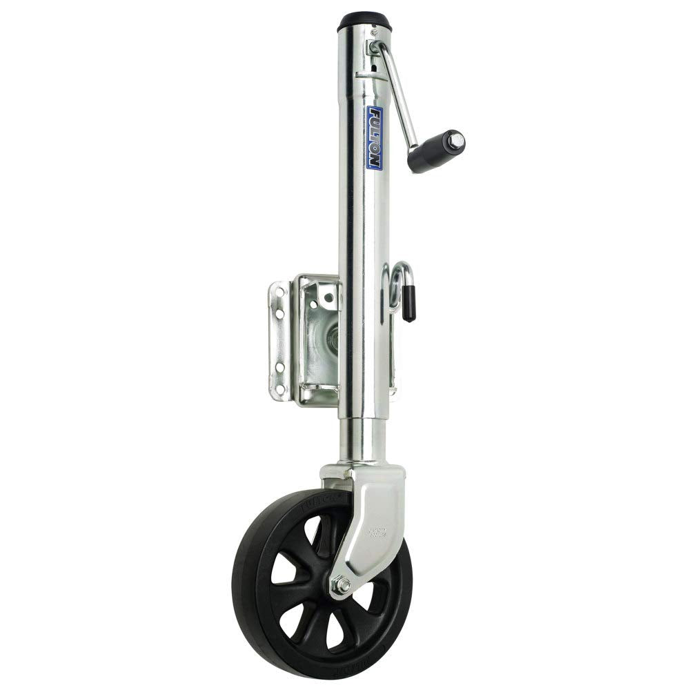 Fulton Xp15 0101 Steel Swing-Away Bolt-On Jack With 10'' Travel And 8'' Poly Wheel - 1500 Lb. Weight Capacity
