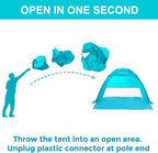 Alvantor Beach Tent Sun Shade Beach Umbrella Outdoor Sun Shelter Cabana Automatic Instant Pop-Up Upf 50+ Portable Camping Canopy