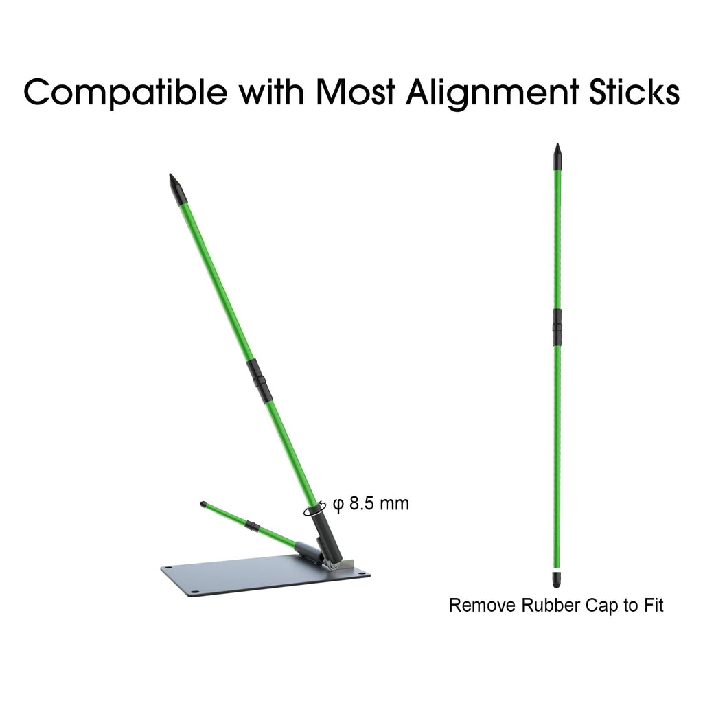 Wishdirect Golf Alignment Stick Holder, Angle Adjustable Golf Swing Plane Trainer Aid For Aiming Putting Swing (Alignment Sticks