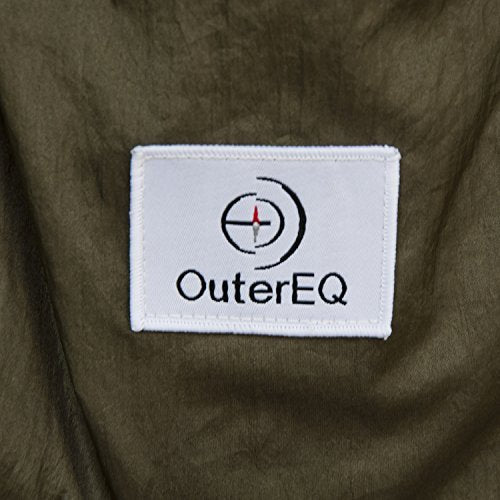 Outereq Portable Parachute Camping Hammocks Lightweight Nylon Fabric Travel Hammock (Army/Olive, 295Cm X 198Cm/Double)