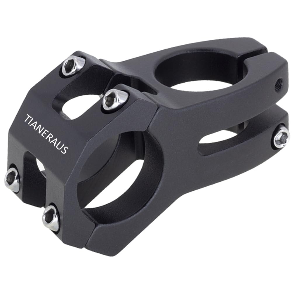 Tianeraus Bike Stem 45Mm Short Bicycle Stem Handlebar Riser Extender For Road Bike, Mountain Bike, Mtb, Bmx, Cycling (Black)