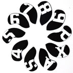 Big Number Neoprene Golf Iron Covers Set - Club Head Covers - Wedge Iron Protective Headcover For Callaway, Ping, Taylormade, Co