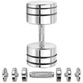 Adjustable Dumbbell 50Lb Single (25Lb/35Lb/40Lb/50Lb) Ultracompact Chrome Weight Home Gym Workout Strength Training Exercise (St