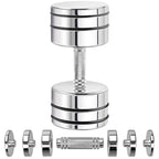 Adjustable Dumbbell 50Lb Single (25Lb/35Lb/40Lb/50Lb) Ultracompact Chrome Weight Home Gym Workout Strength Training Exercise (St