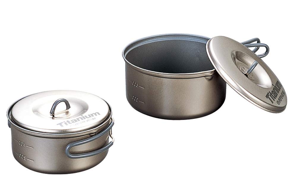 Evernew Titanium Non-Stick Pot Set, Small, Black