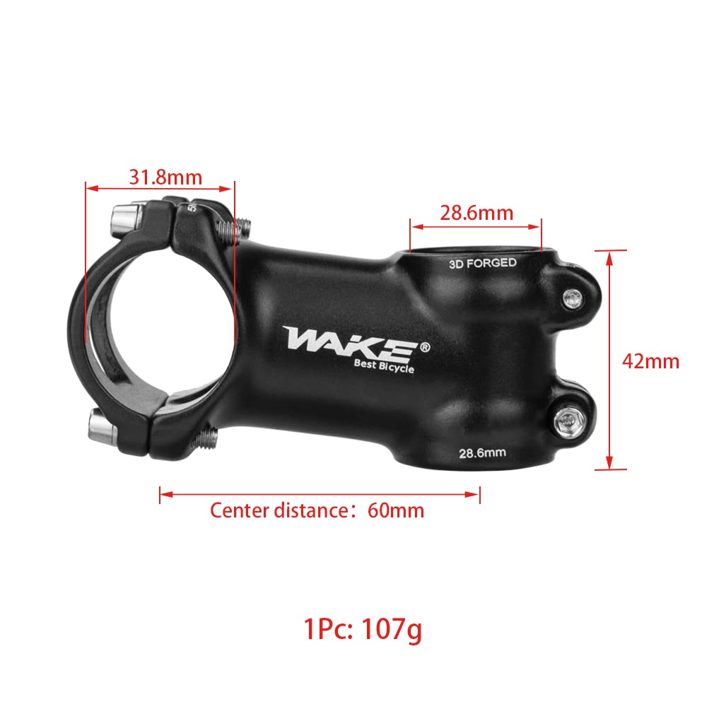 Cysky 31.8 Bike Stem 7 Degree 60Mm Mtb Stem Handlebar Riser Extender For Road Bike, Mountain Bike, Mtb, Bmx, Cycling (60Mm)