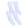 Kuhnmarvin 2Pairs Women Compression Arm Sleeves For Men To Cover Arms Tattoo Cover-Up Volleyball Sleeve Softball Pickleball (Whi