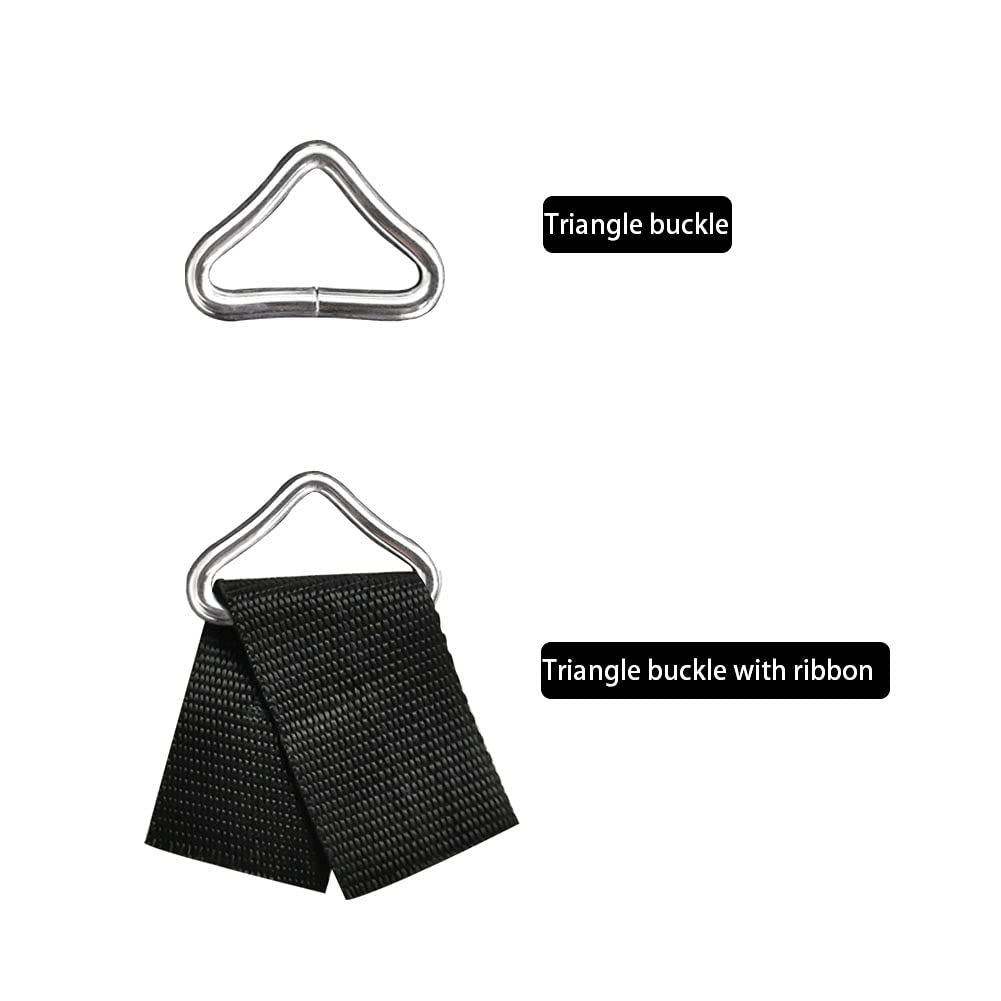 Trampoline Triangle Buckle, 10Pcs Triangle Rings Buckle V-Rings, High Strength Erosion Resistance Metal Triangle Ring Buckle For