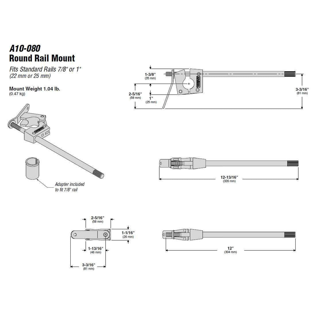 Magma Products, Marine Kettle Round Rail Mount, A10-080