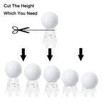 Ruyshu Golf Simulator Tees for Mat, Plastic Indoor Golf Tees for Winter Turf and Driving Range, Pack of 10 Tall & 10 Short (Whit