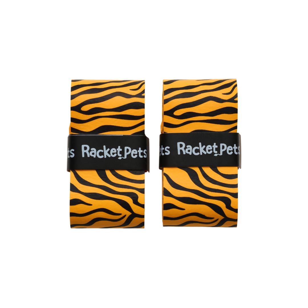 Racket Pets Kids Tennis Racket Overgrip, Animal Print Non-Slip Tennis Grip Tape for Junior Rackets, Fun Patterned Replacement Gr