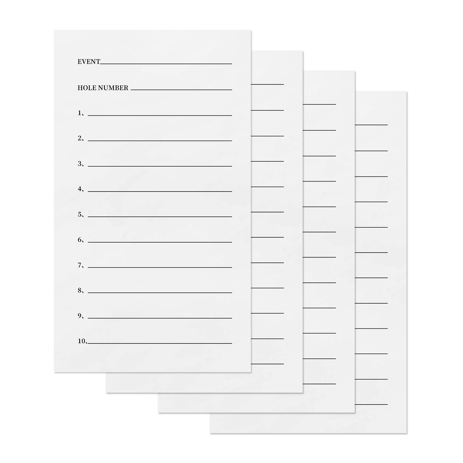 50 Sheets Cards, Closest to The Pin Marker Cards, Golf Metal Proximity Marker Paper, 8.27     4.72  for Large Size