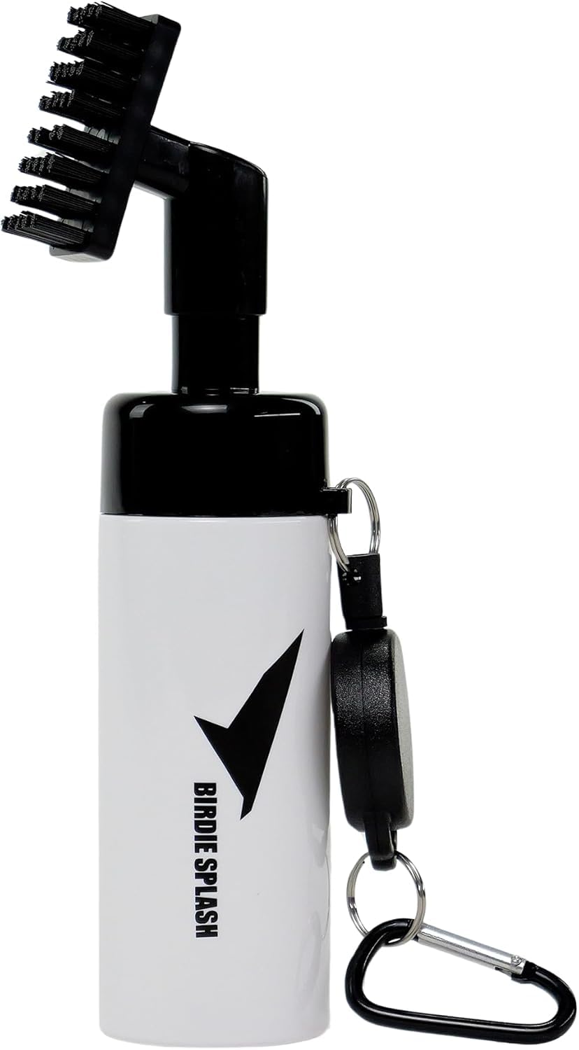 Birdie Golf: Birdie Splash - Golf Club Brush & Water Bottle Cleaner, Nylon Bristles Head, 4oz, Precision Controlled Spray, Anti-