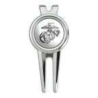 Graphics & More Marine Corps Usmc Black White Eagle Globe Anchor Logo Officially Licensed Golf Divot Repair Tool And Ball Marker