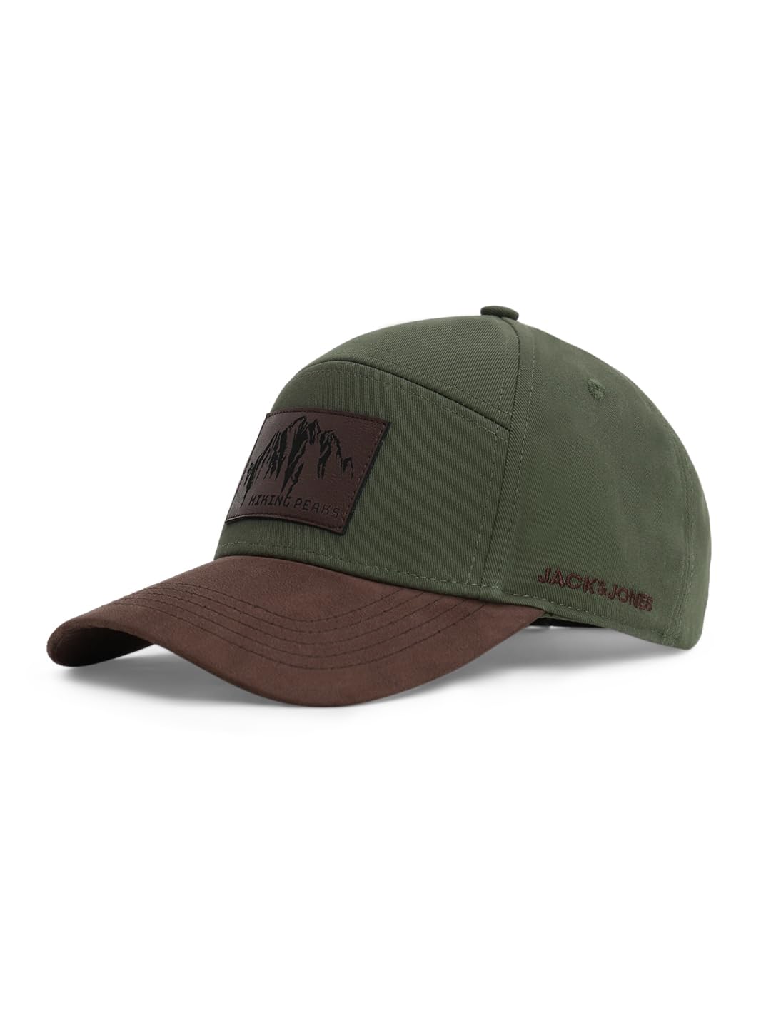Jack & Jones Green Colourblocked Cotton Cap