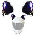 Ski Helmet Accessories Cat Ears for Helmets Glitter Plush Ears for Motorcycle Helmets Accessories Self Adhesive Helmets Decor fo