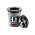 RESTOP Portable Toilet Commode with Flexible Foam Toilet Seat and Tight Seal Screw-on Gamma Lid (Holds 5 Gallons of Liquid or So