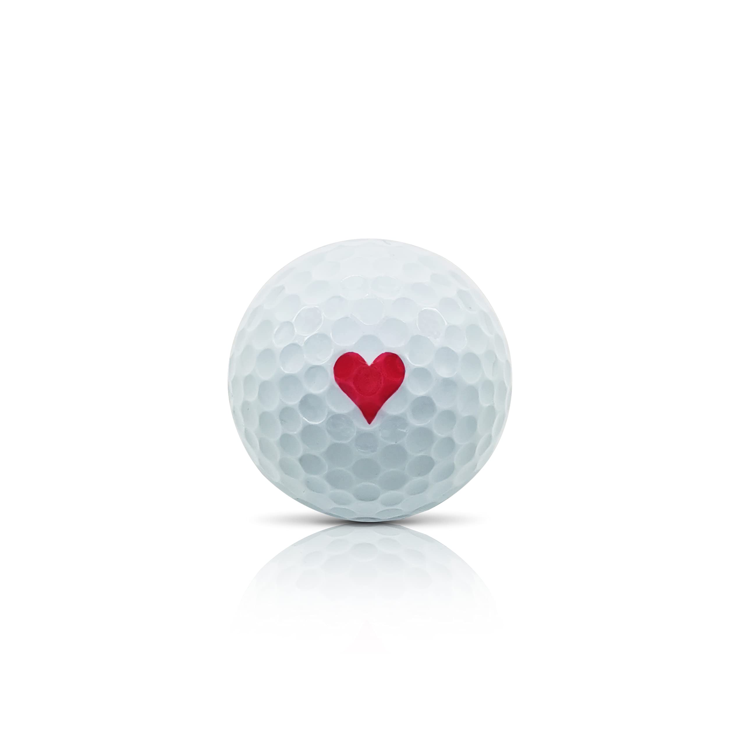 Swvl Sports Golf Ball Stamp Marker Multiple Designs Faces, Emojis Icons & More (Heart)