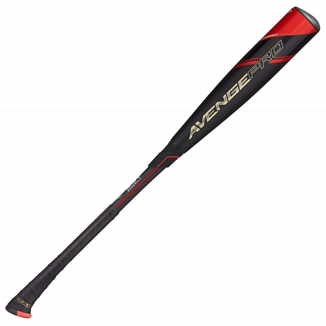 Axe Bat Avenge Pro Usa 2-5/8'' 2-Piece Composite Youth Baseball Bat Drop -10 Black/Red/Gold, 31''/21Oz