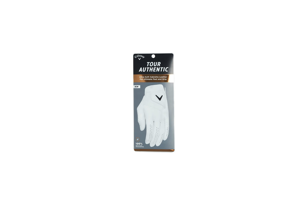 Callaway Golf 2022 Tour Authentic Glove (White, Cadet Small, Worn On Left Hand)