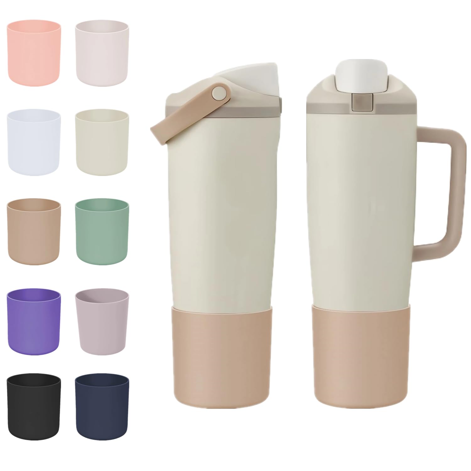 CHEMLLC Protective Silicone Boots for Owala 30oz & 40oz FreeSip Sway Bottles & Tumblers, Anti-Slip Protective Sleeve for Owala W