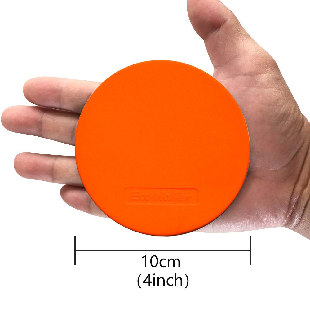 Eco Walker 4Inch Mini Floor Spot Markers For Classroom Preschool And Kindergarten (Set Of 20Pcs) (Orange)