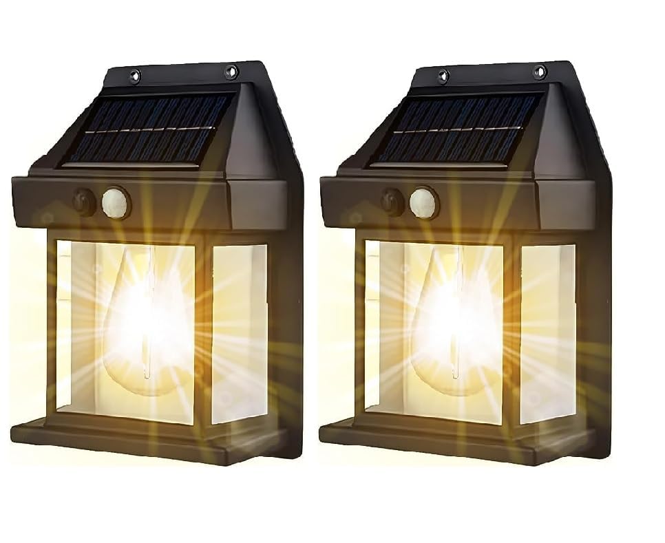 Dharmisho Outdoor Solar Wall Lamp Outdoor Waterproof Tungsten Lamp Induction Garden Lamp Garden Villa Night Lamp (Singal  Light