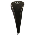 Black Golf Zipper Head Cover Driver 1 Headcover Neoprene Traditional Plain Protective Cover Fits Drivers Up To 460Cc For Golfing
