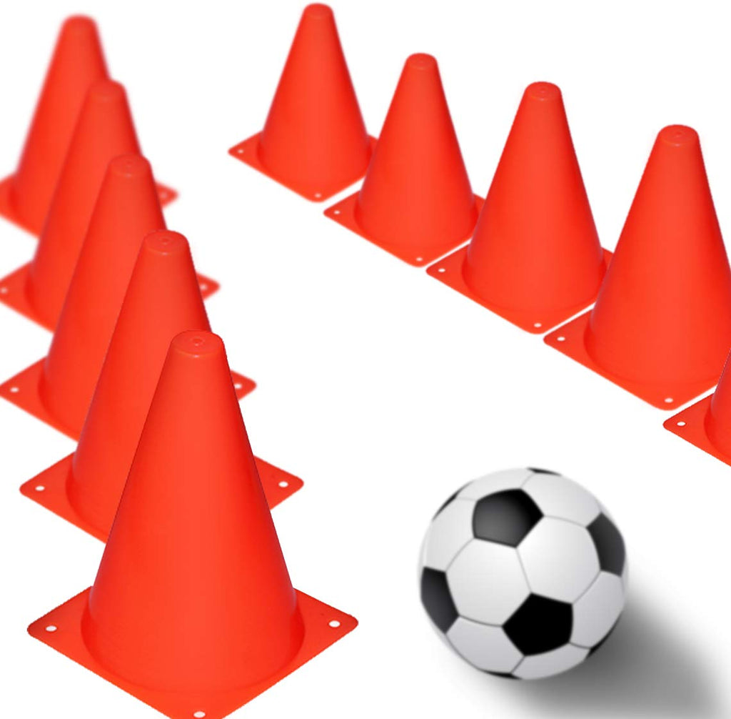 Novelty Place 7 Inch Multipurpose Training Cones (Set Of 12), Soft & Durable Traffic Cone For Safety, Agility, Soccer, Football 