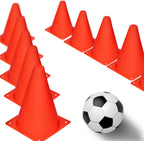Novelty Place 7 Inch Multipurpose Training Cones (Set Of 12), Soft & Durable Traffic Cone For Safety, Agility, Soccer, Football 