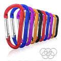 10 Pack 3'' Aluminum Spring Snap Hook Carabiner D Ring Carabiner Clip Camping Accessories Fishing Hiking Traveling And Keychain 