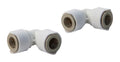 Whale Quick Connect (Push-Fit) Plumbing Fitting - Equal Elbow Adapter 15mm-15mm, Pack Size 1 x 2, WX1503