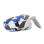 Gooaction Camo Blue Golf Small Mallet Putter Head Cover Magnetic Closure Camouflage Print Synthetic Leather Mini Putters Club He