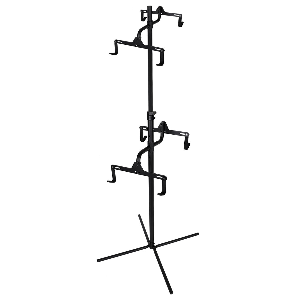 Cyclingdeal 4 Bike Bicycle Vertical Hanger Parking Rack Gravity Floor Storage Stand For Garages Or Apartments