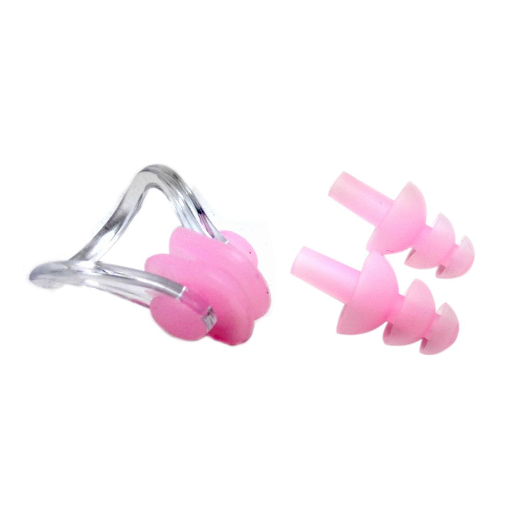 Zooshine 6 Sets Waterproof Silicone Swimming Earplugs Nose Clip Plugs,Ear & Nose Protector Swimming Sets Box Package